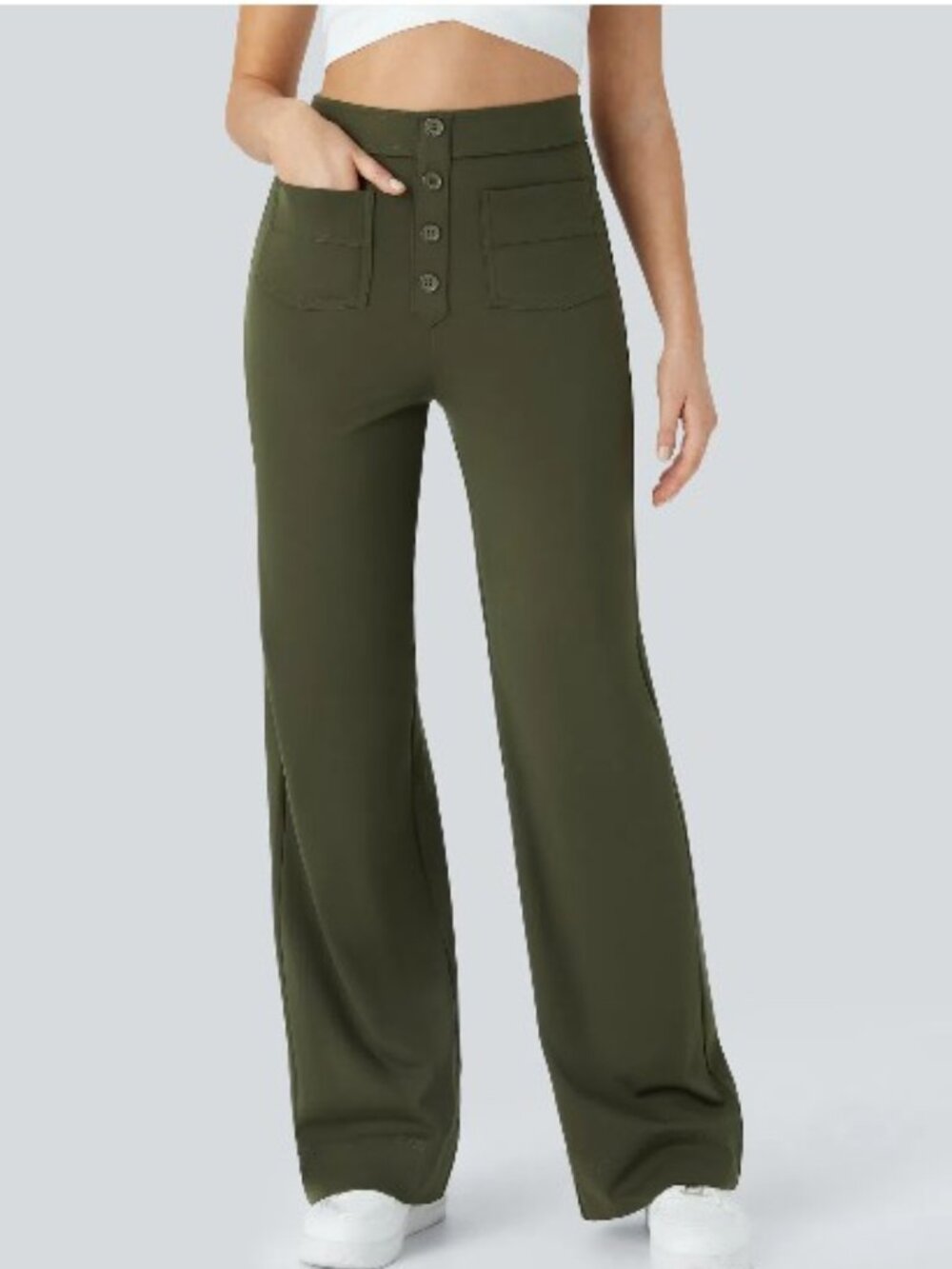 Halara Brand Women's Petite Medium DayStretch High Waisted Straight Leg Pants